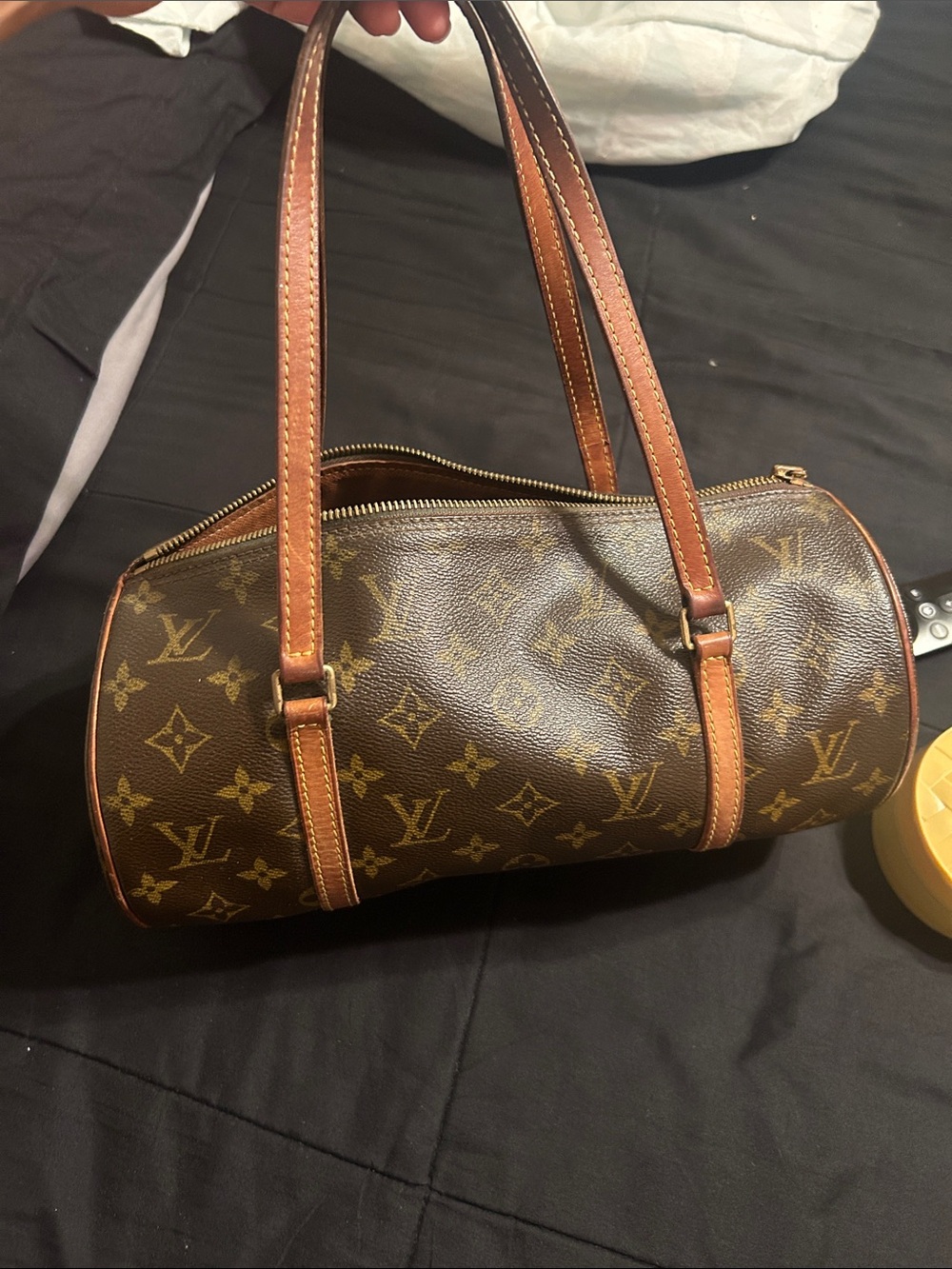 Louis Vuitton Brown Monogram Canvas Duffel Shoulder Bag